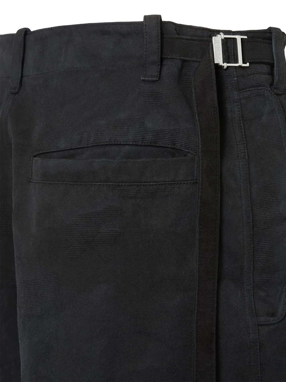 FENDI Cargobroek met FF-logo Zwart
