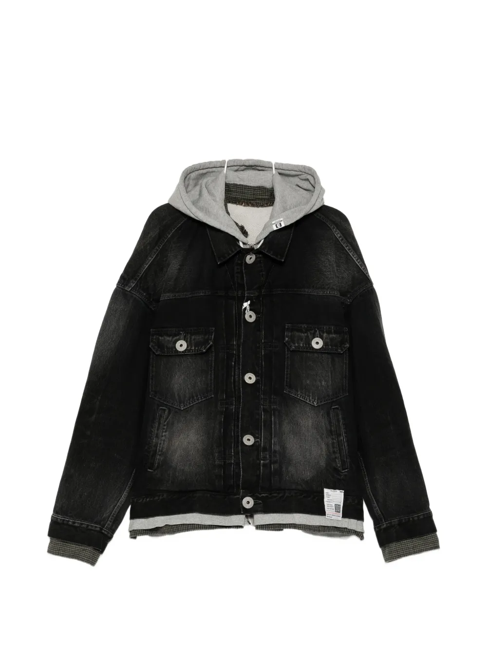 Maison MIHARA YASUHIRO triple layered denim jacket - Nero
