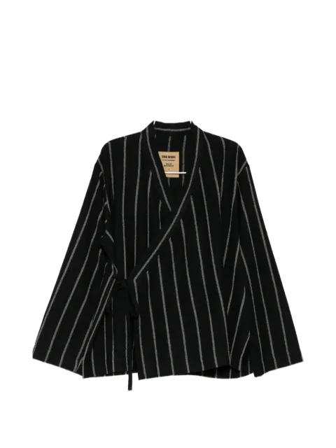 Uma Wang pinstripe wrap jacket