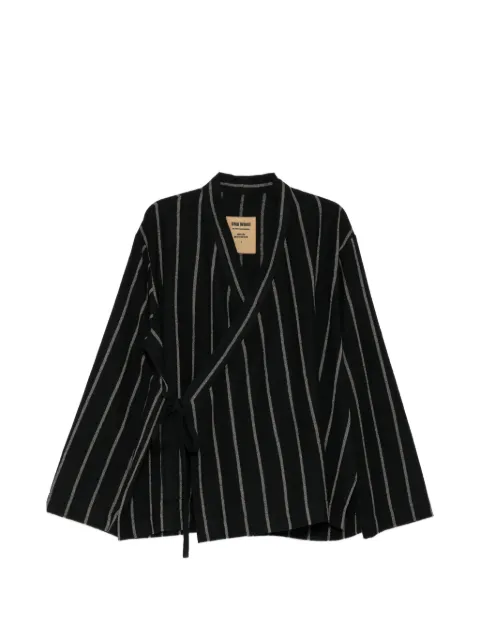 Uma Wang pinstripe wrap jacket