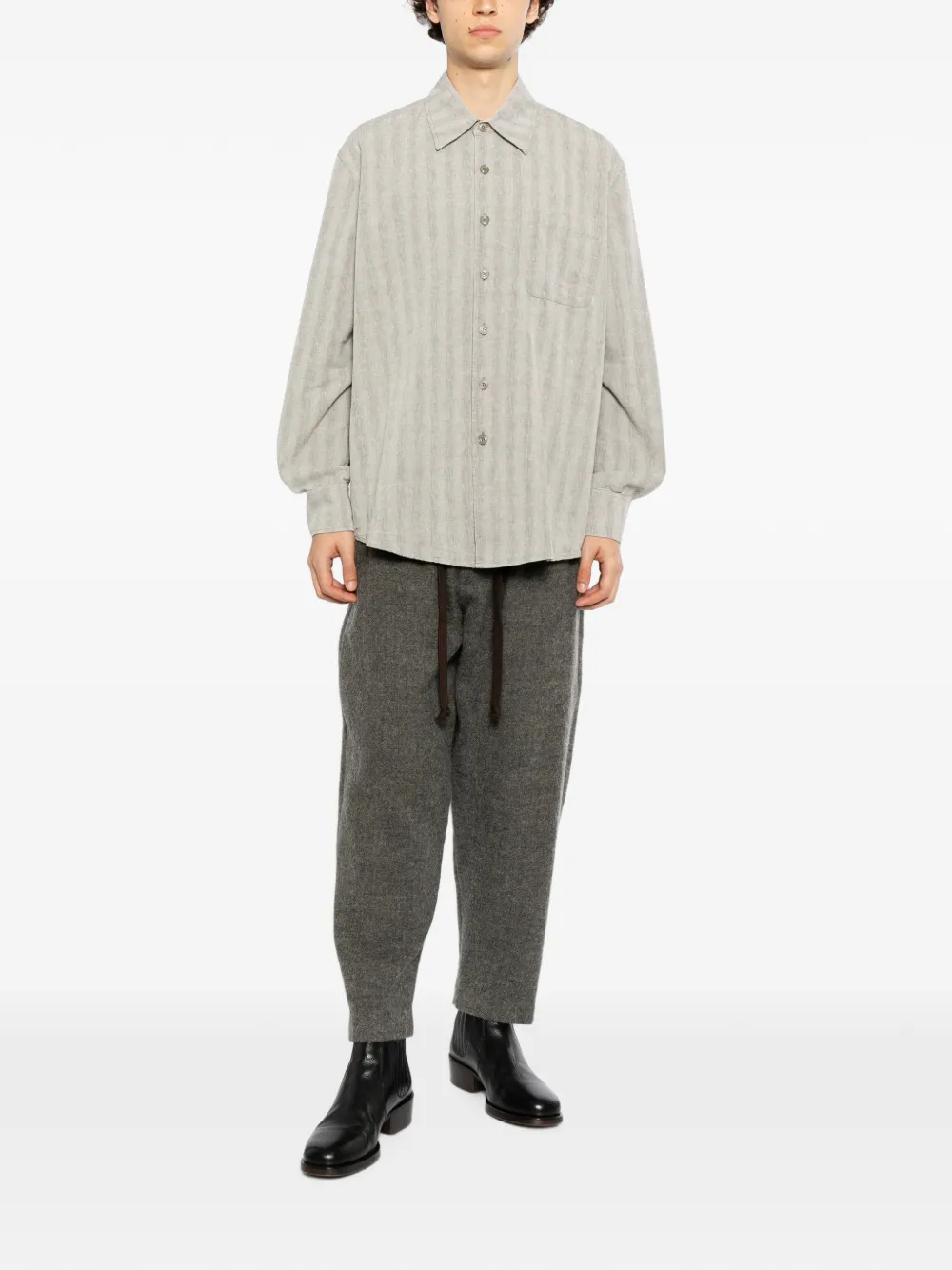 Uma Wang Broek met trekkoord Grijs