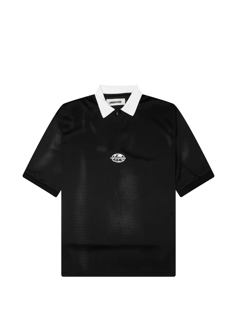 Metalwood Studio quarter-zip jersey polo shirt - Schwarz