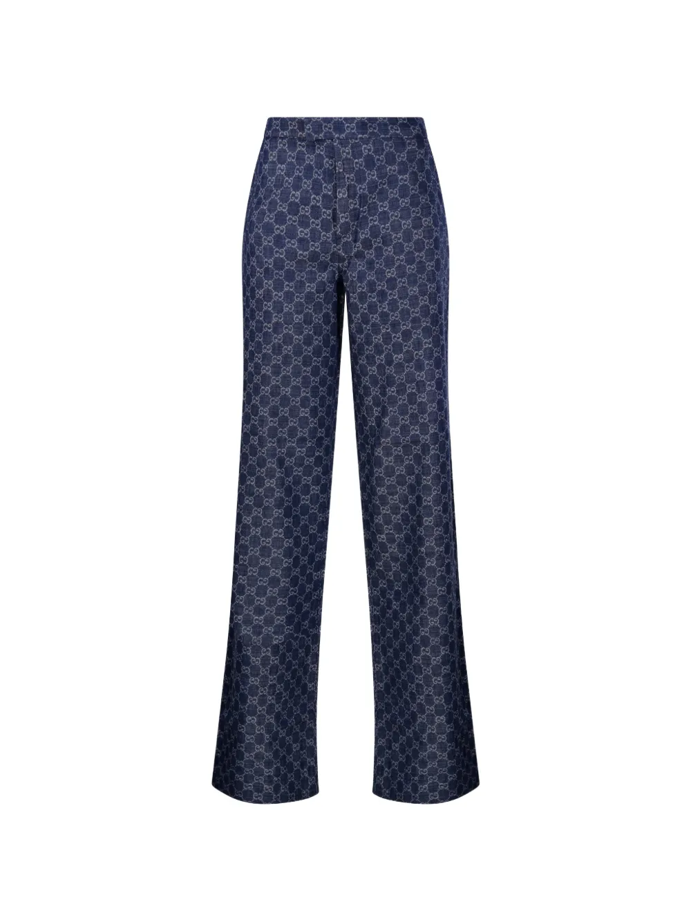 Gucci GG cotton denim jacquard pants - Blau