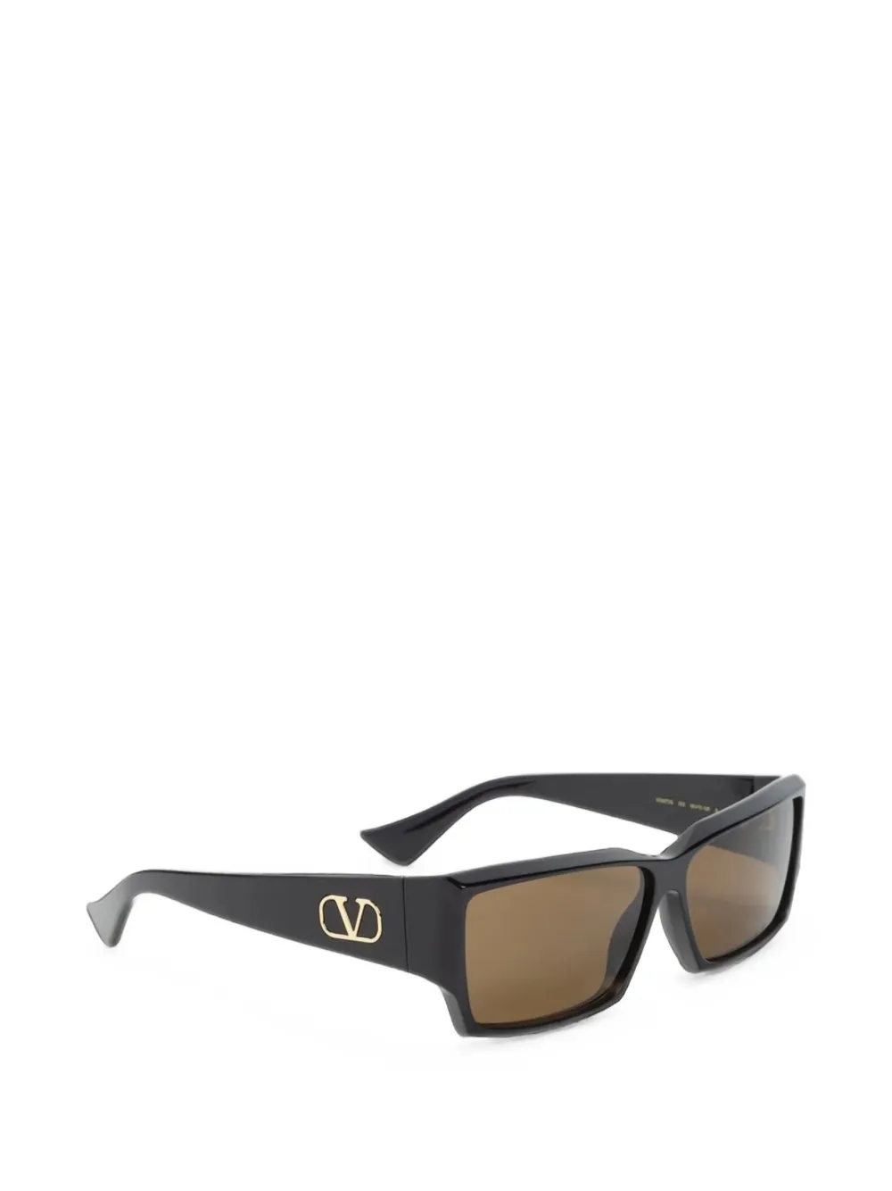 VALENTINO GARAVANI EYEWEAR VLogo Signature zonnebril met rechthoekig montuur Zwart