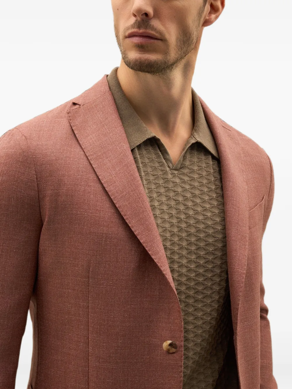 Boglioli Oxford K-Jacket ongestructureerde blazer Oranje