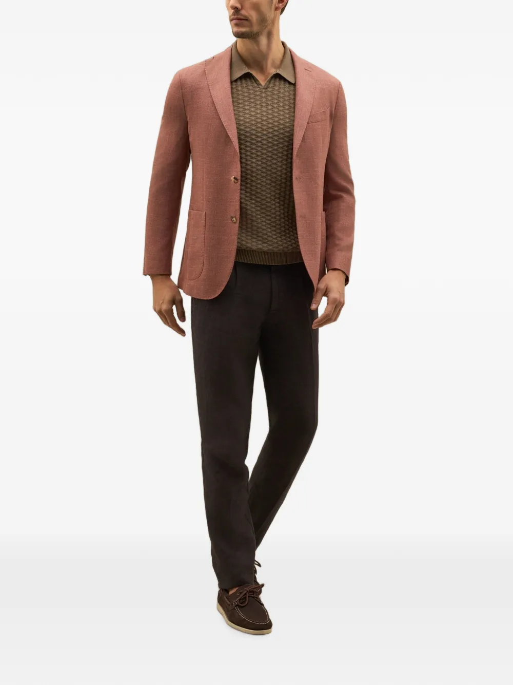 Boglioli Oxford K-Jacket ongestructureerde blazer Oranje
