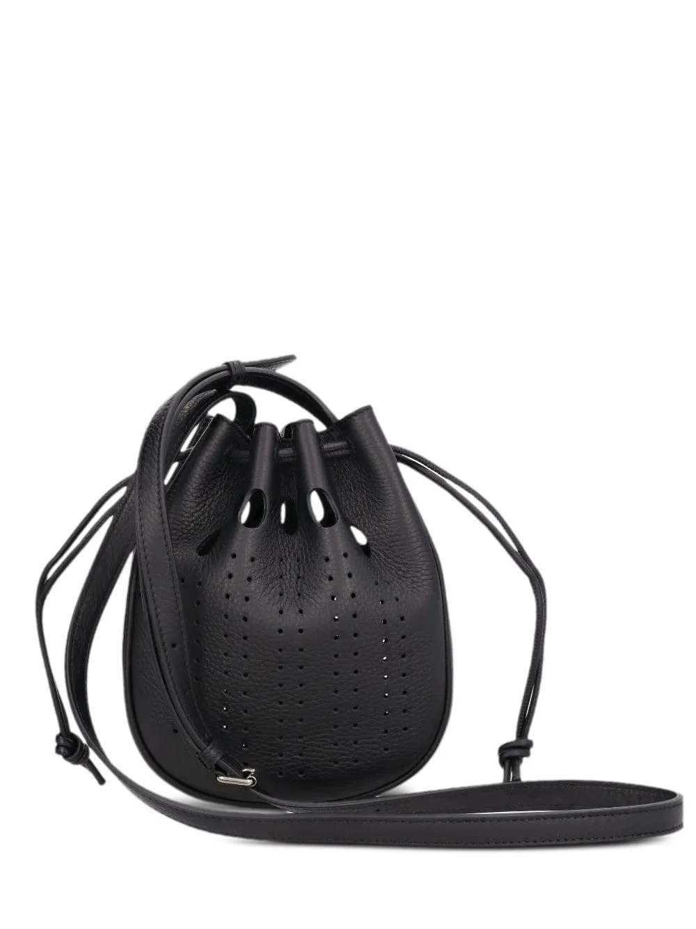 Valentino Garavani perforated-leather shoulder bag - Nero