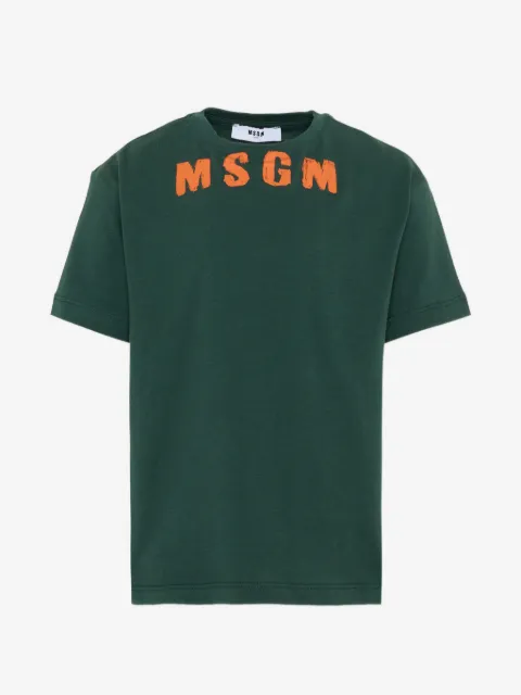 MSGM Kids logo-print short-sleeve top