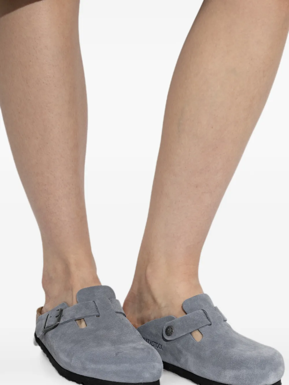 Birkenstock boston buckle-strap clogs Blauw