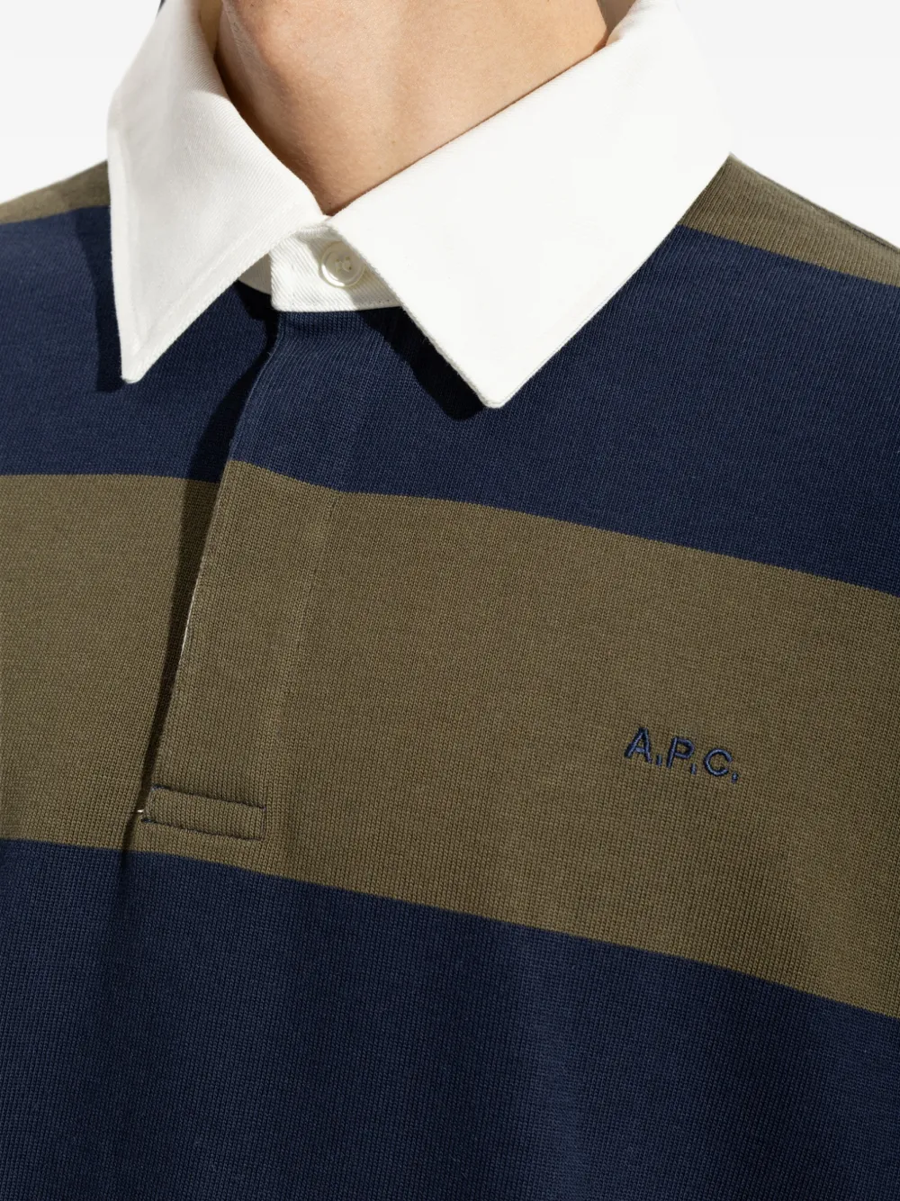 A.P.C. Poloshirt met lange mouwen Blauw