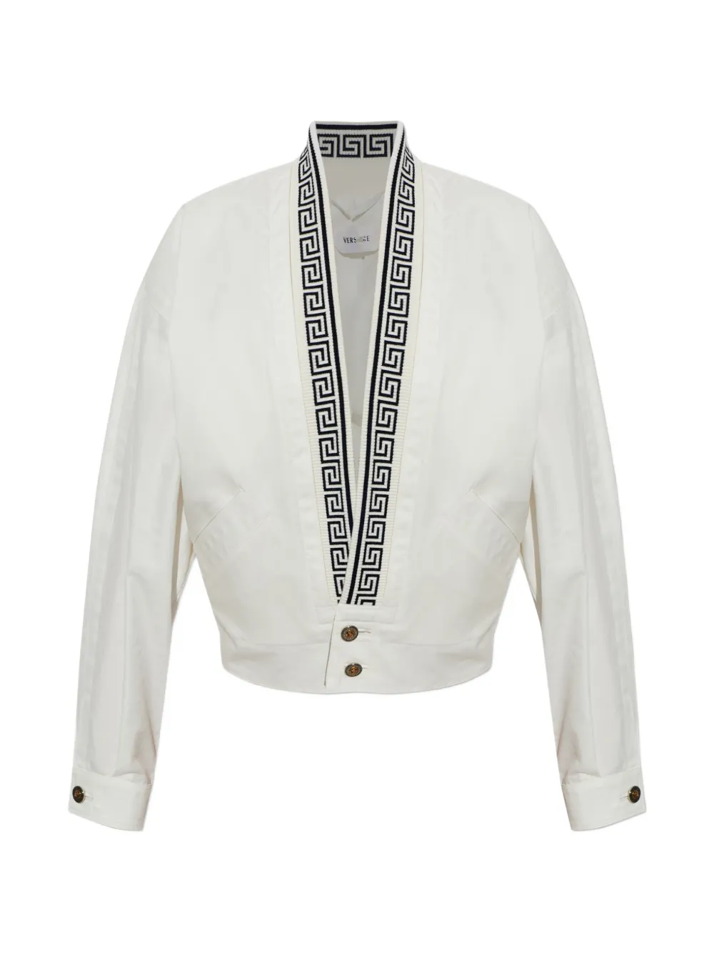 Versace greek pattern relaxed-fit jacket - Bianco