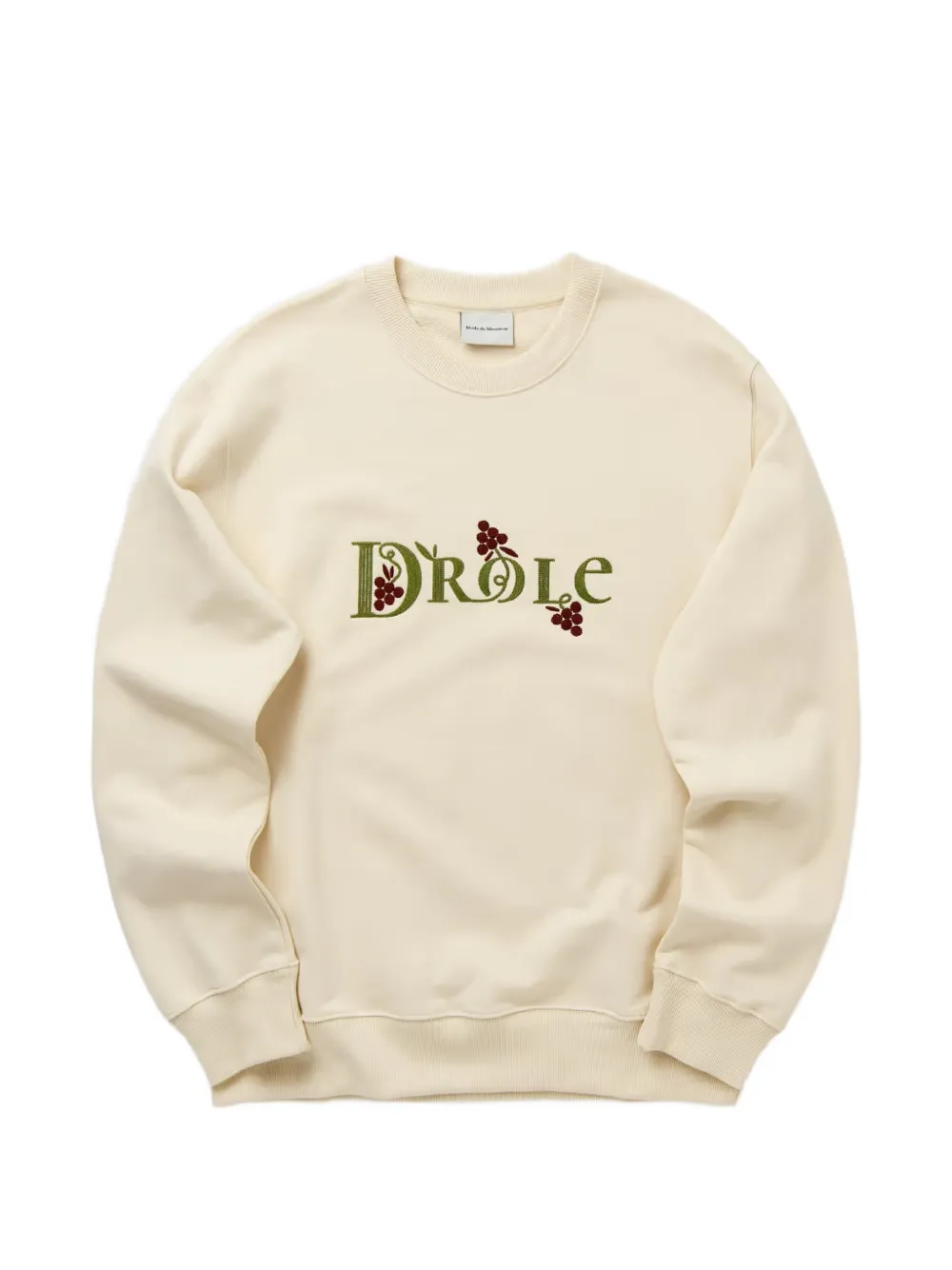 Drôle De Monsieur Heritage embroidered sweater - Nude