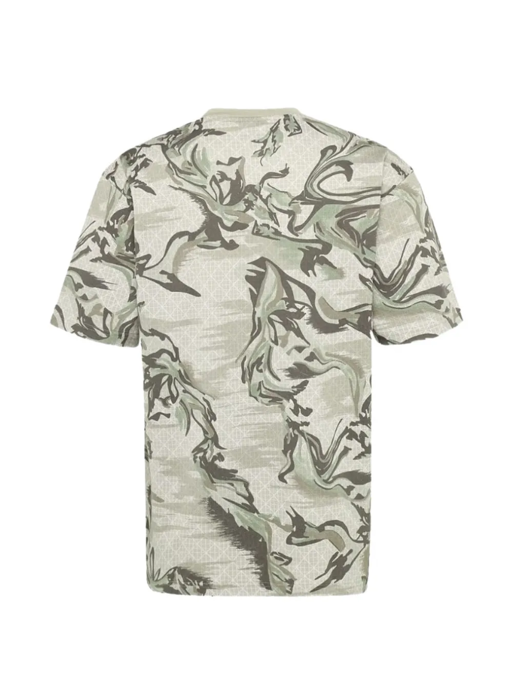 BOSS Katoenen T-shirt met abstracte print Beige