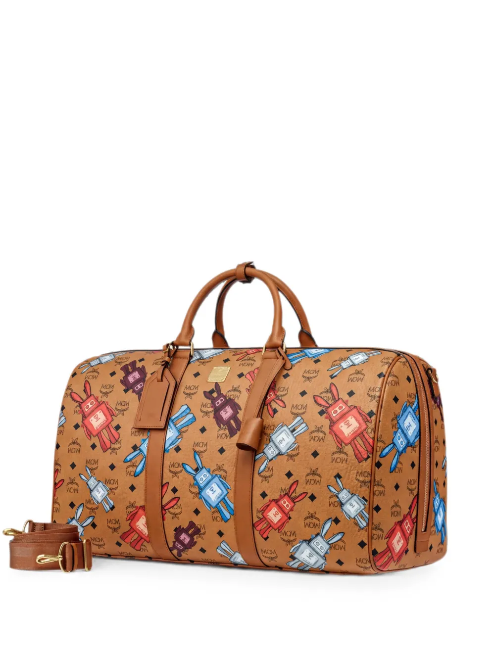 MCM Visetos-print graphic-print holdalls - Marrone