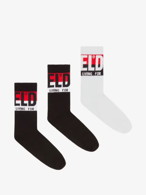 Diesel three-pack of socks with logo cuffs