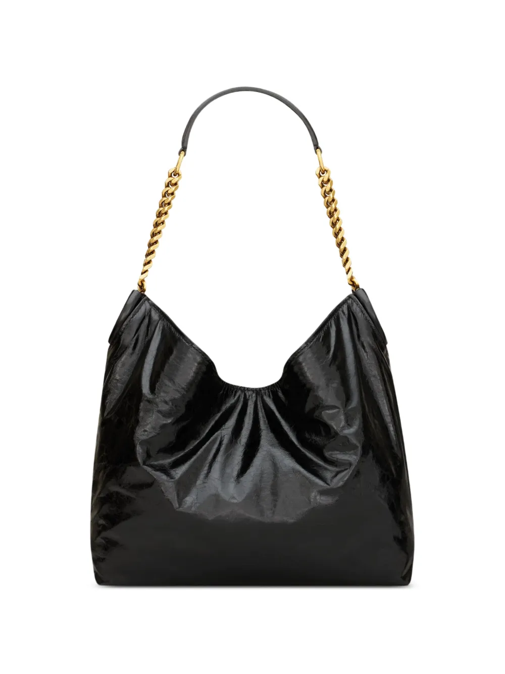 Saint Laurent Hortense small in shiny leather - Nero