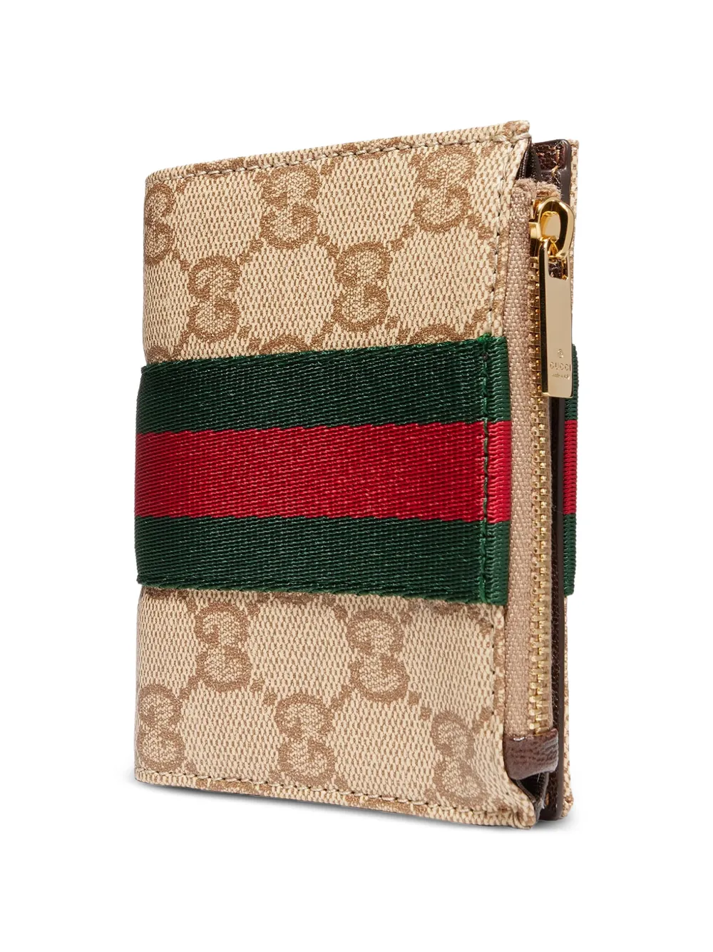 Gucci Kleine portemonnee met Web Beige