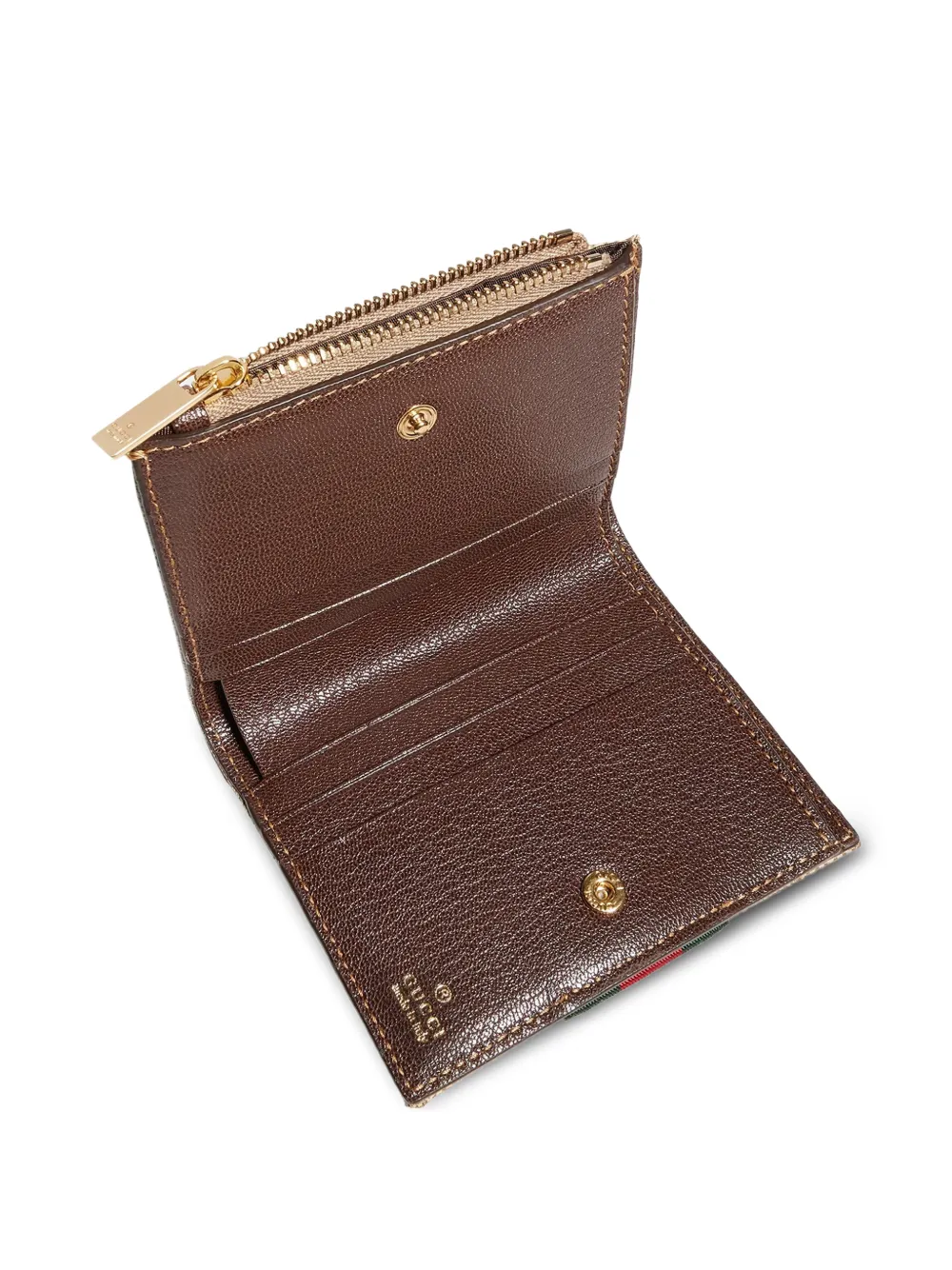 Gucci Kleine portemonnee met Web Beige