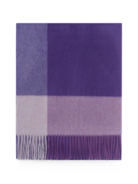 BOMPARD fringed tartan scarf