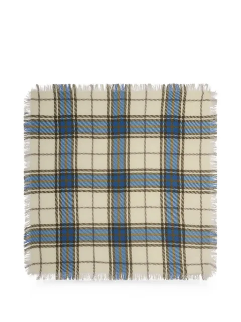 BOMPARD tartan-print fringed scarf
