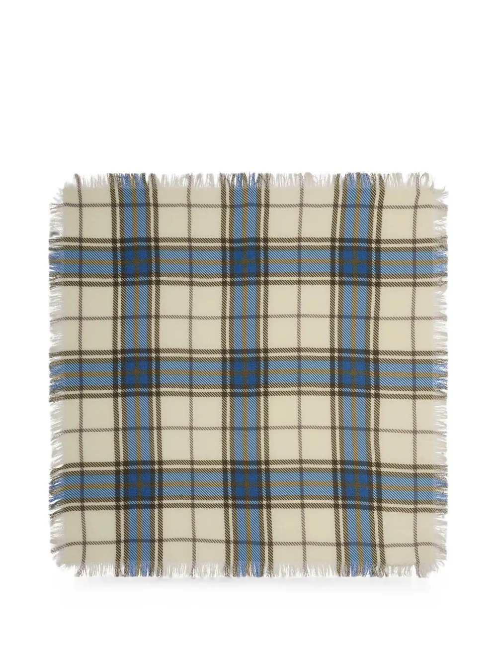 BOMPARD Sjaal met tartan-ruit en franje Beige