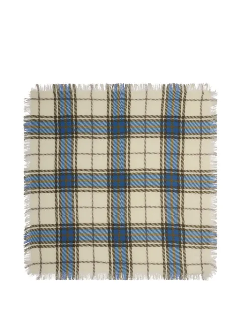 BOMPARD tartan-print fringed scarf