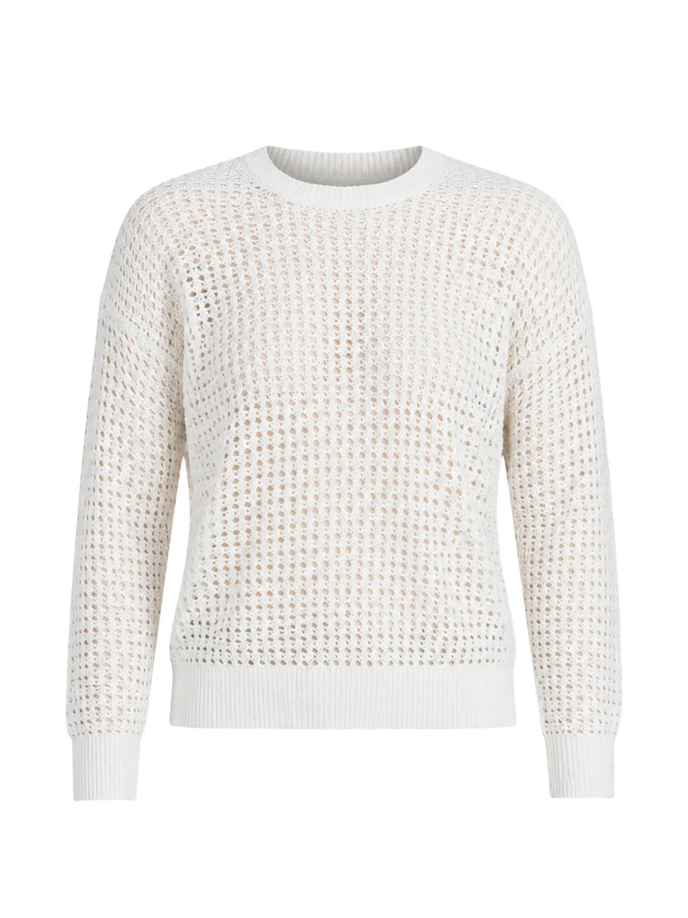 Eleventy open-knit crew-neck sweater - Weiß