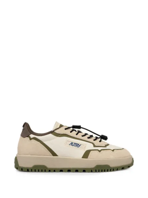 Autry WildPace low sneakers in wife and chocolate ripstop nylon and suede