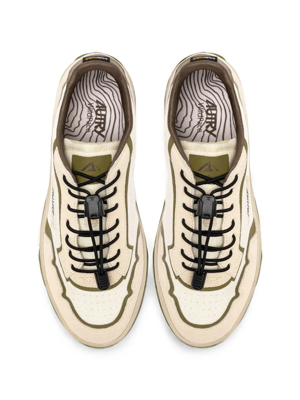 Autry WildPace low sneakers in wife and chocolate ripstop nylon and suede Beige