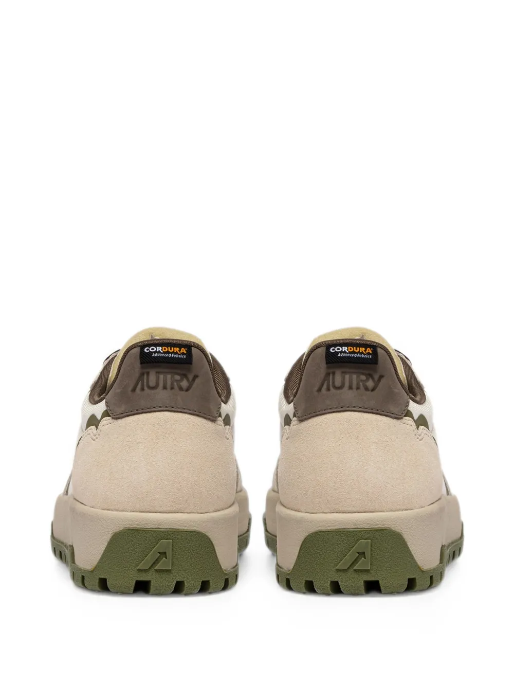 Autry WildPace low sneakers in wife and chocolate ripstop nylon and suede Beige
