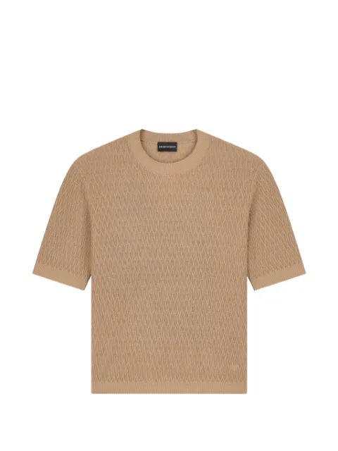 Emporio Armani chevron jacquard knit sweater