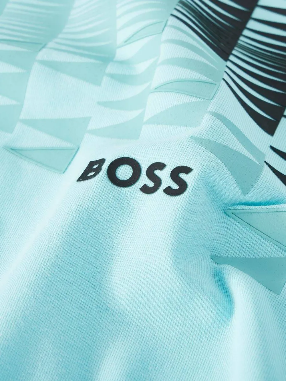 BOSS T-shirt met grafische print Blauw
