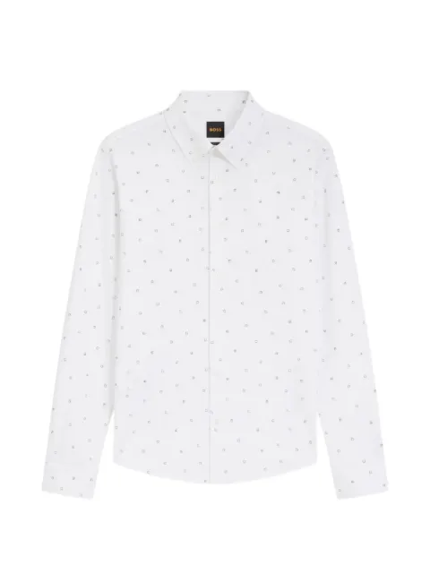 BOSS relaxed-fit shirt in printed cotton jersey