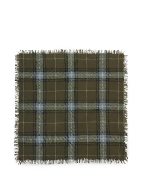 BOMPARD tartan fringed scarf
