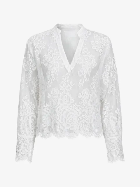 CISSA Victorian floral-lace blouse