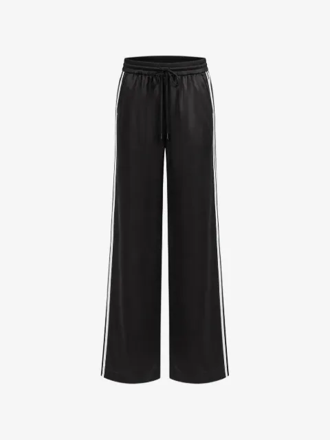 Sprwmn Athletic side-stripe silk trousers