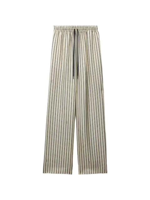 Versace printed silk-twill pajama-style trousers