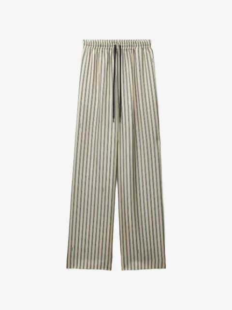 Versace printed silk-twill pajama-style trousers