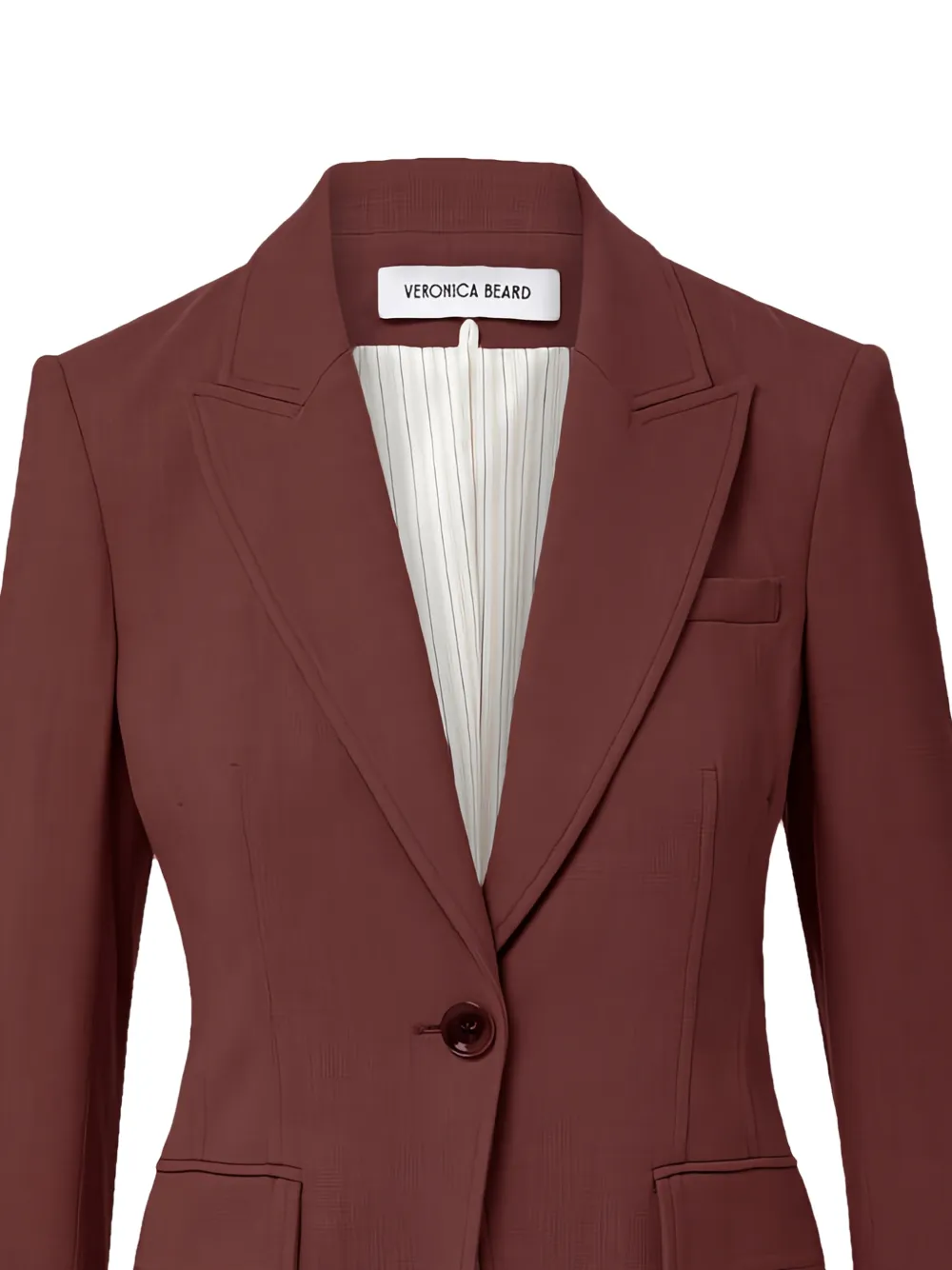 Veronica Beard Isaac Dickey blazer met enkele rij knopen en puntige revers Bruin