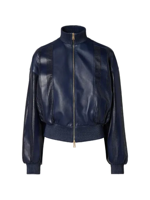 FENDI chamarra de piel de napa con perforaciones