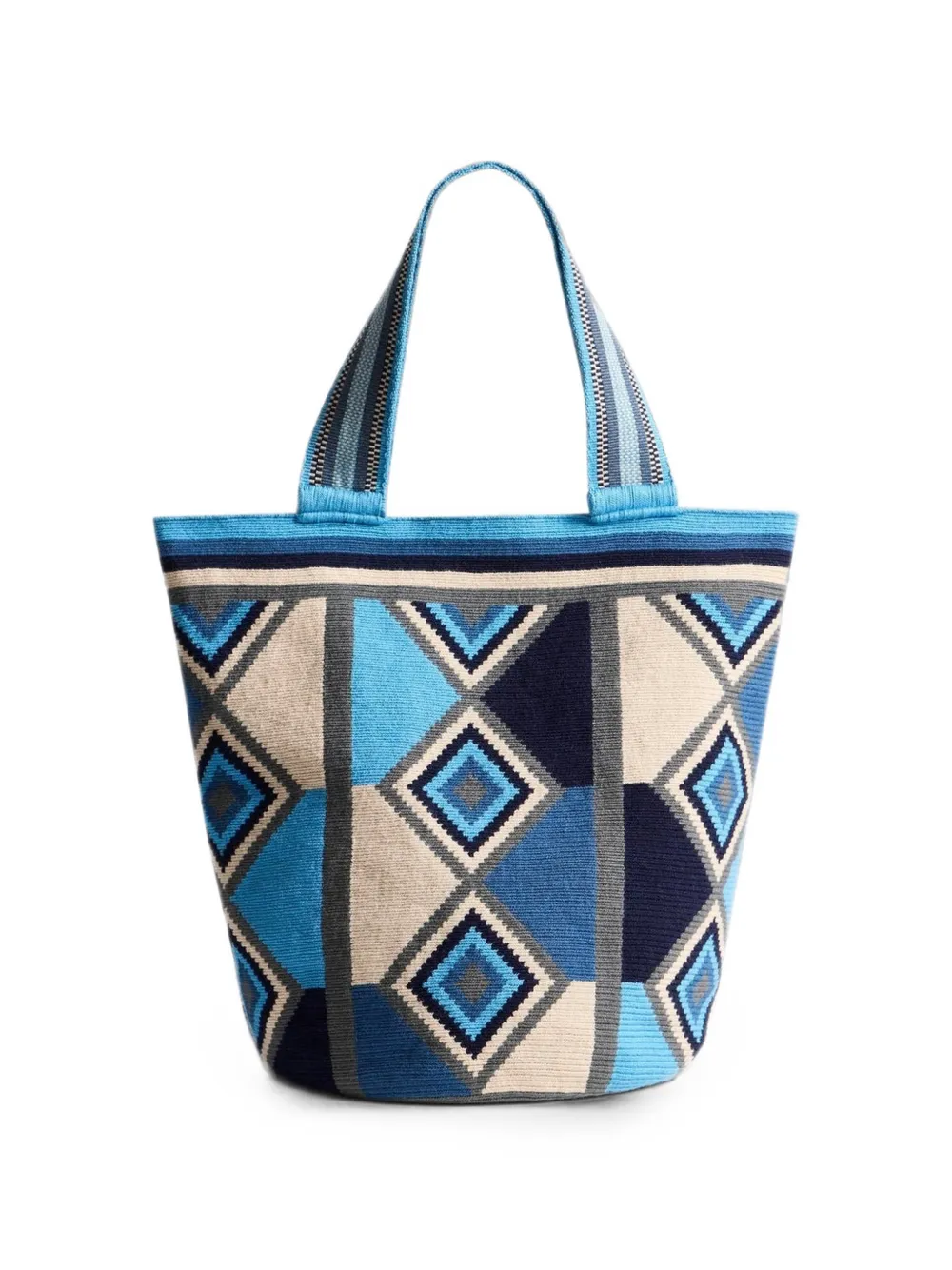 JW Anderson Wayuu Geometric-pattern Shoulder Bag in Blue, view 2