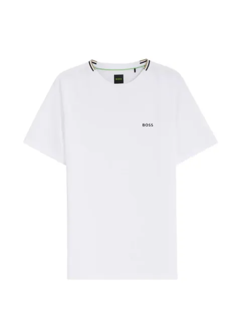 BOSS t-shirt à effet évacuant l’humidité avec logo embossé