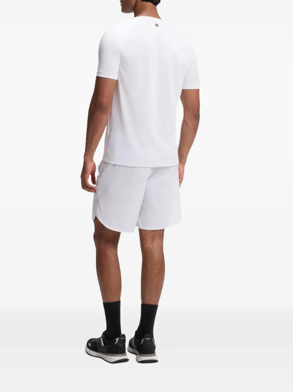 BOSS T-shirt met logoprint Wit