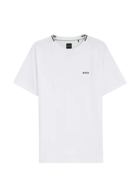 BOSS Active moisture-wicking T-shirt with tennis-ball embossing