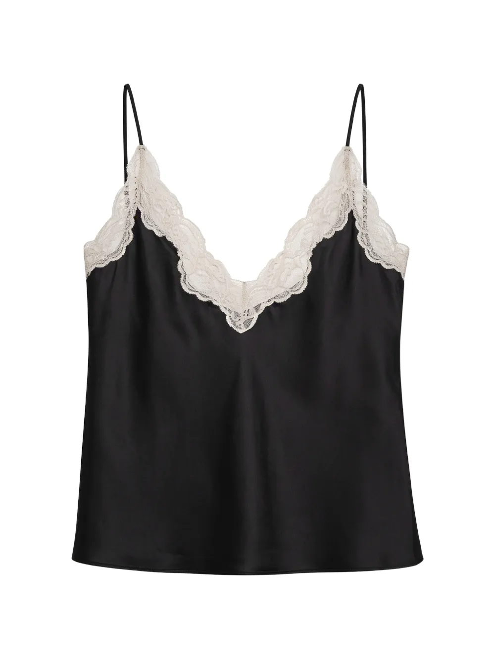 Forte Forte lace-trim camisole top - Schwarz