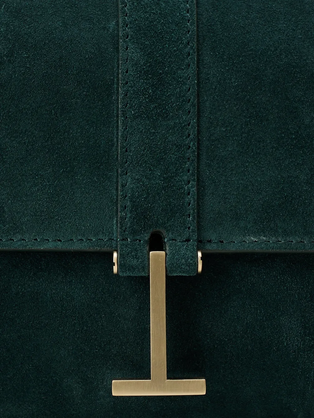 TOM FORD Suède clutch met T-gesp Groen