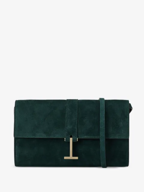 TOM FORD T-clasp suede clutch bag