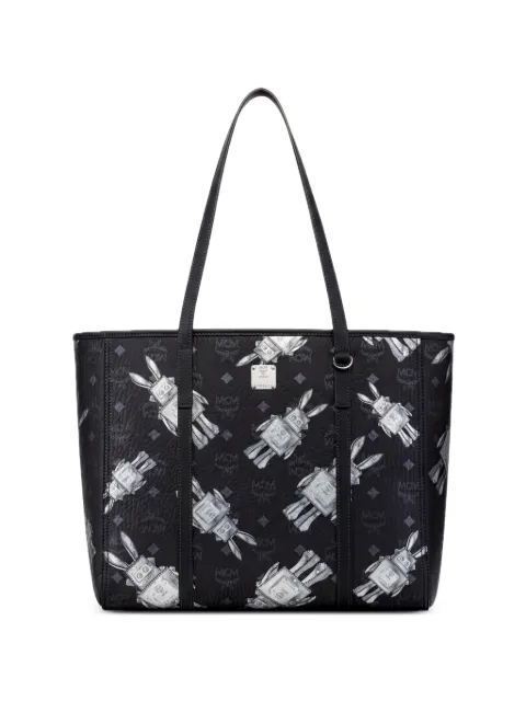 MCM Visetos-print rabbit-motif tote bag
