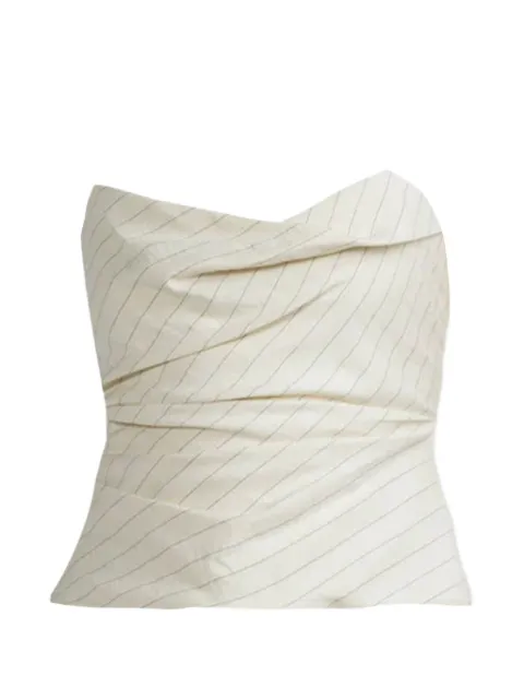The Sei striped cowl-neck blouse
