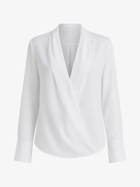 SA SU PHI criss-cross wrap shirt